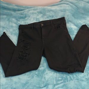 American Eagle black high waisted jegging